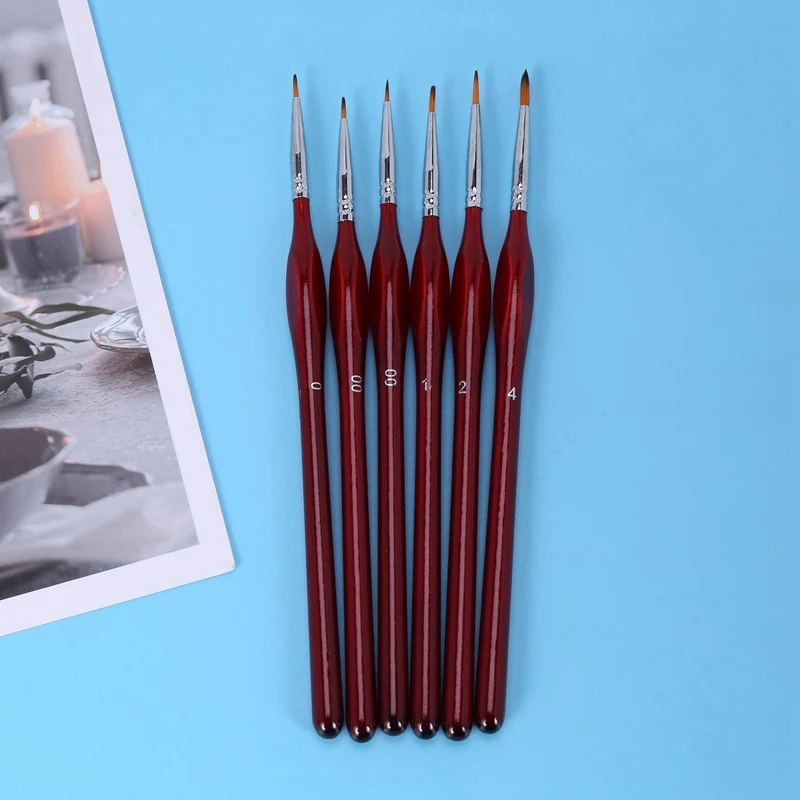 24-Piece Fine Paintbrushes - Detail Paint Brush Set - For Acrylic, Watercolor, Oil