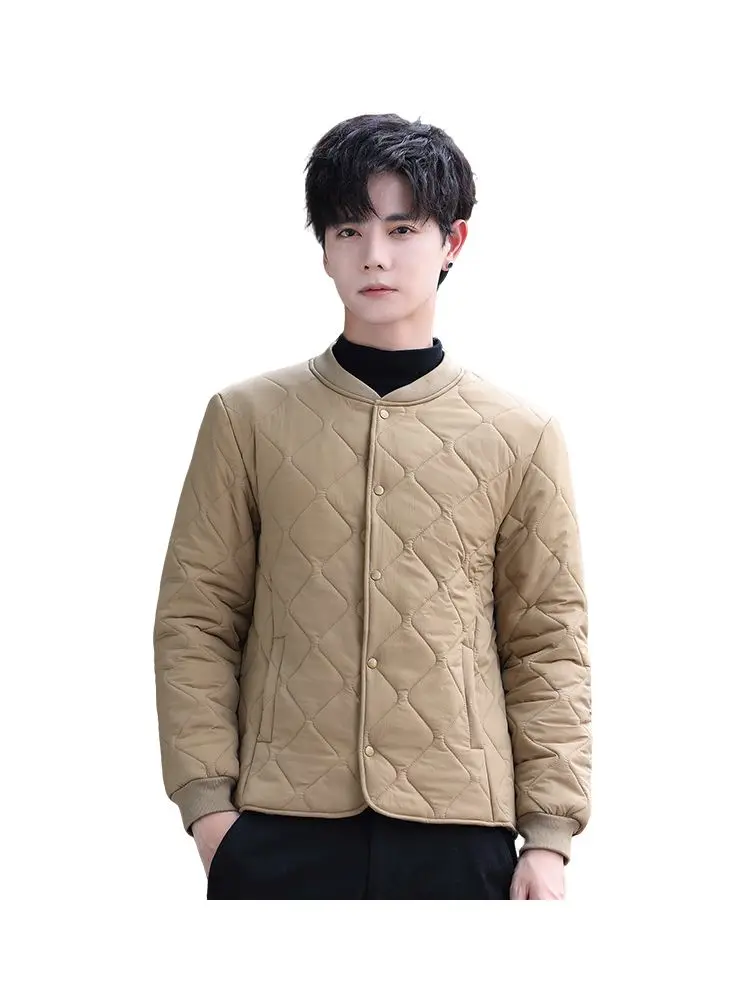 Jaet en coton léger pour hommes, automne et hiver, Faion décontracté, col Tead, doublure intérieure fine et ronde, vêtements de maison longs Sve