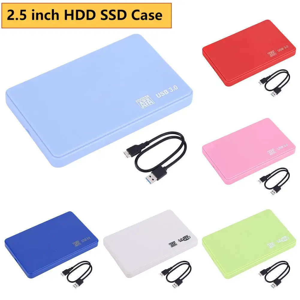 

2.5inch SSD Case SATA to USB3.0 HDD Case Hard Drive Enclosure 5 Gbps 4TB External Hard Disk Box With USB3.0/Type-C Cable ABS