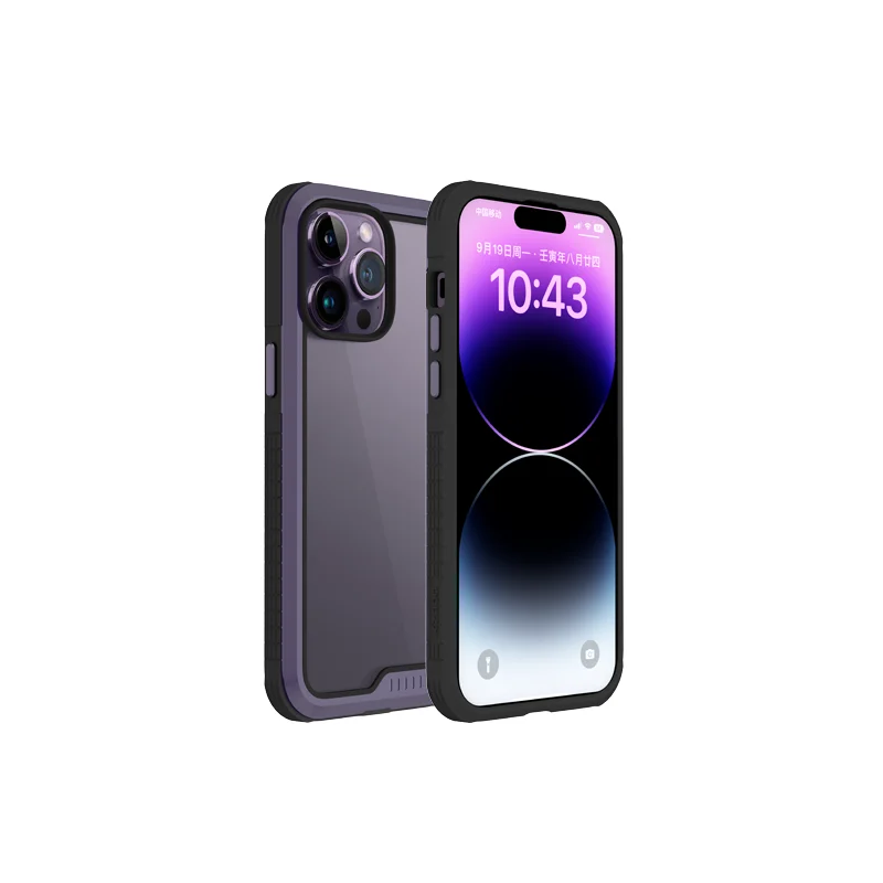 

KZDOO Ares Sport Противоударный роскошный чехол с защитой от царапин и металлическим каркасом, прозрачная задняя панель из ПК для iPhone 14/14 Pro/14 Pro Max