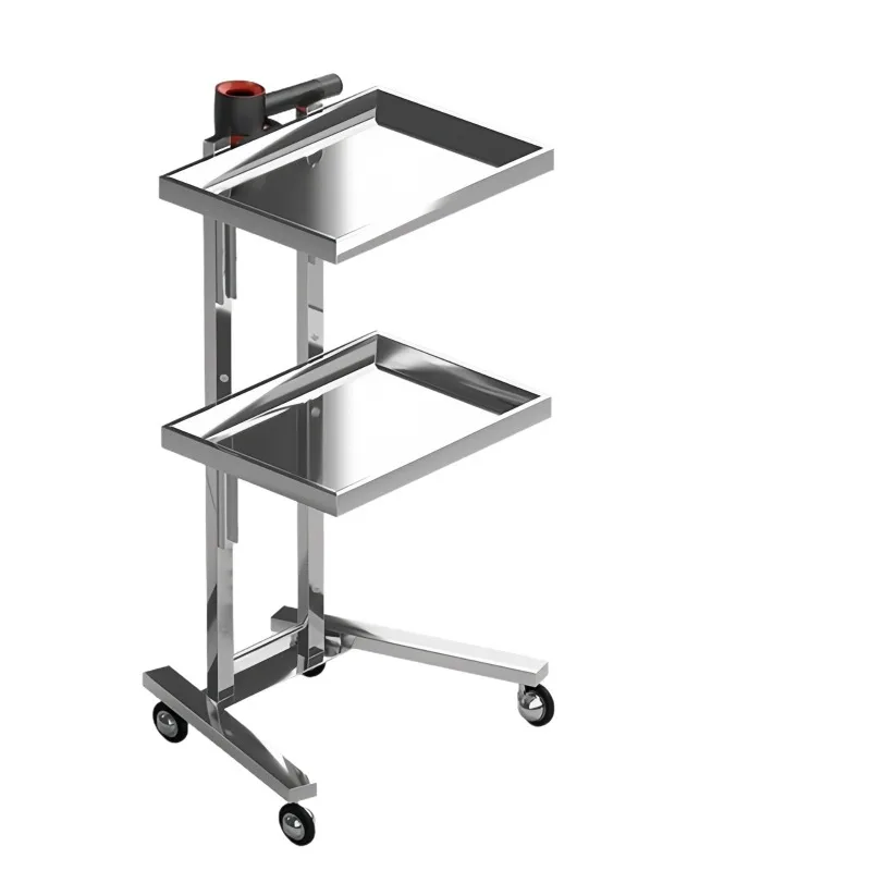 

Stainless steel beauty salon cart hair cutting folding hair salon special hair perm and dyeing cart bar cart