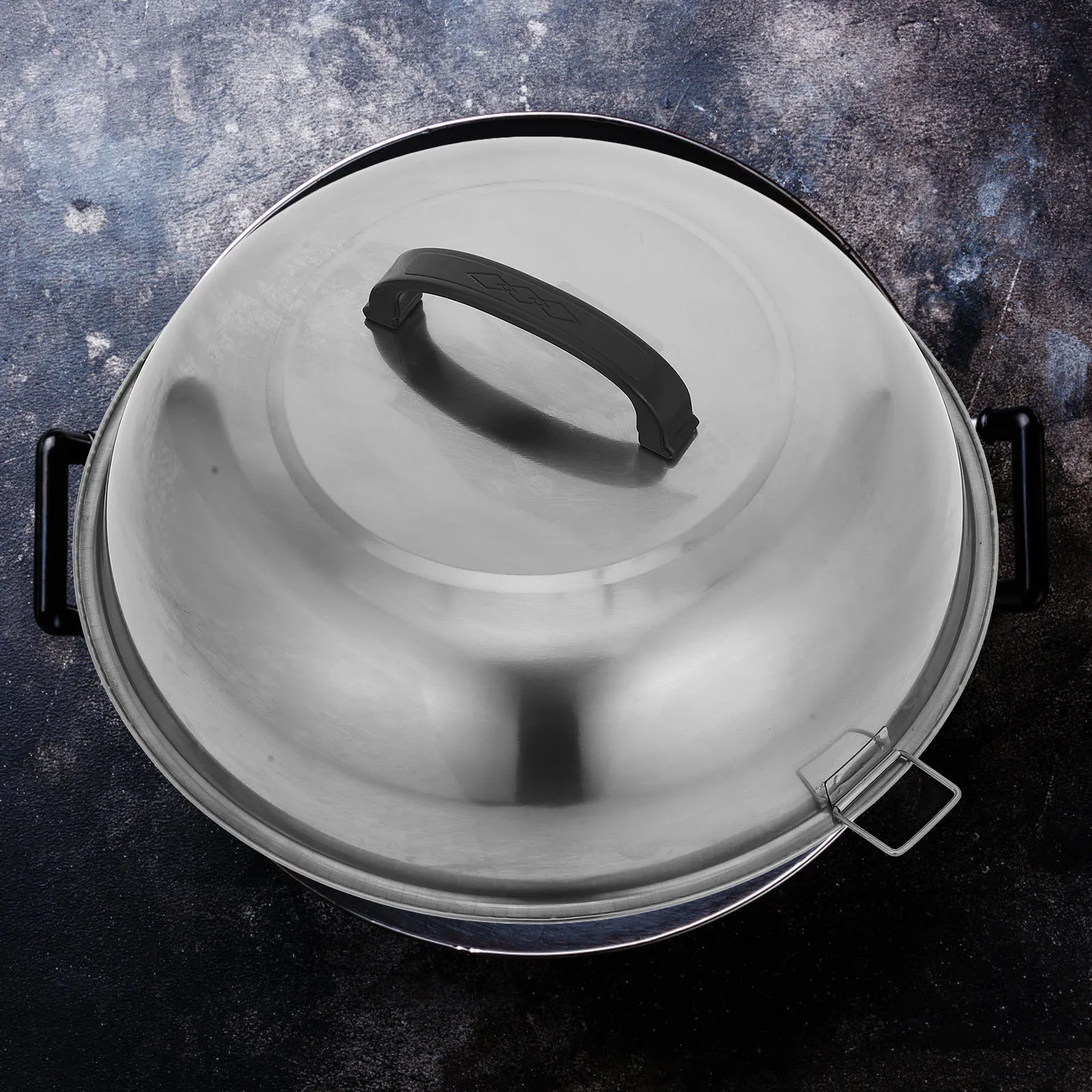 Thickened Pot Lid Stainless Steel Universal Cooking Pan Lid Easy to Clean Practical Kitchen Barware Restaurant Use