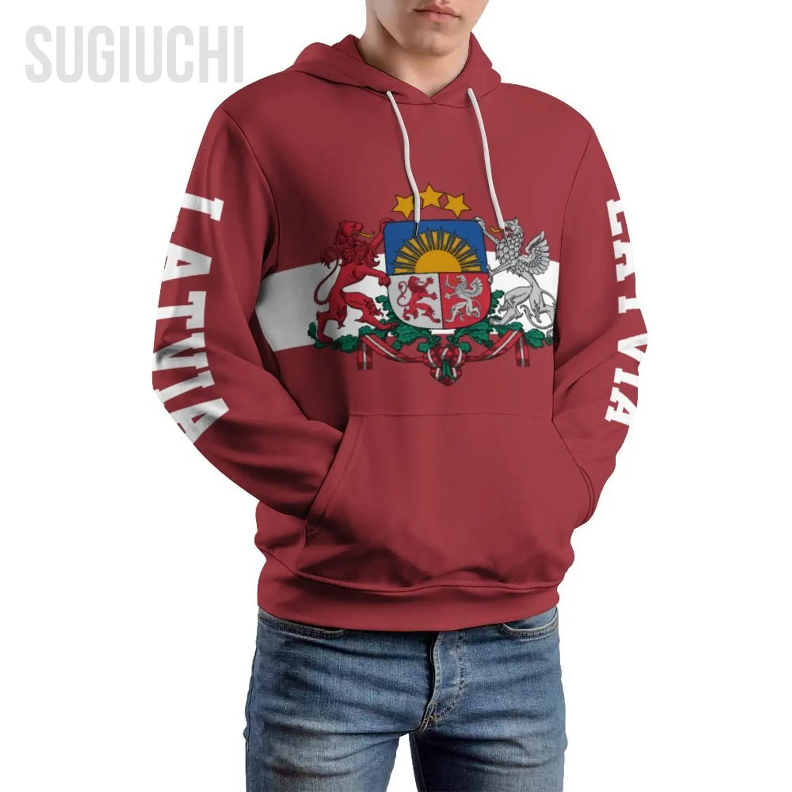 Unisex 3D Hoodie Latvia Flag Men Women Polyester Harajuku Sweatshirt Pullover Hoodies Casual Cool