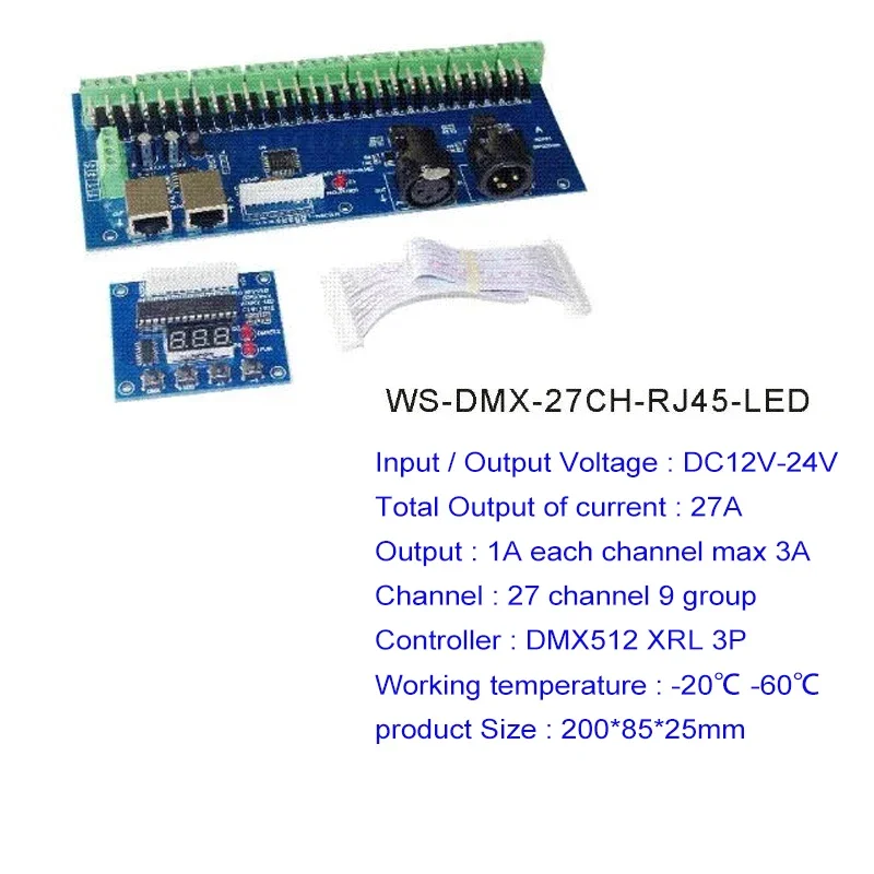 18CH/24CH/27CH/36CH/40CH DMX RGB RGBW LED-controller DMX512-decoder