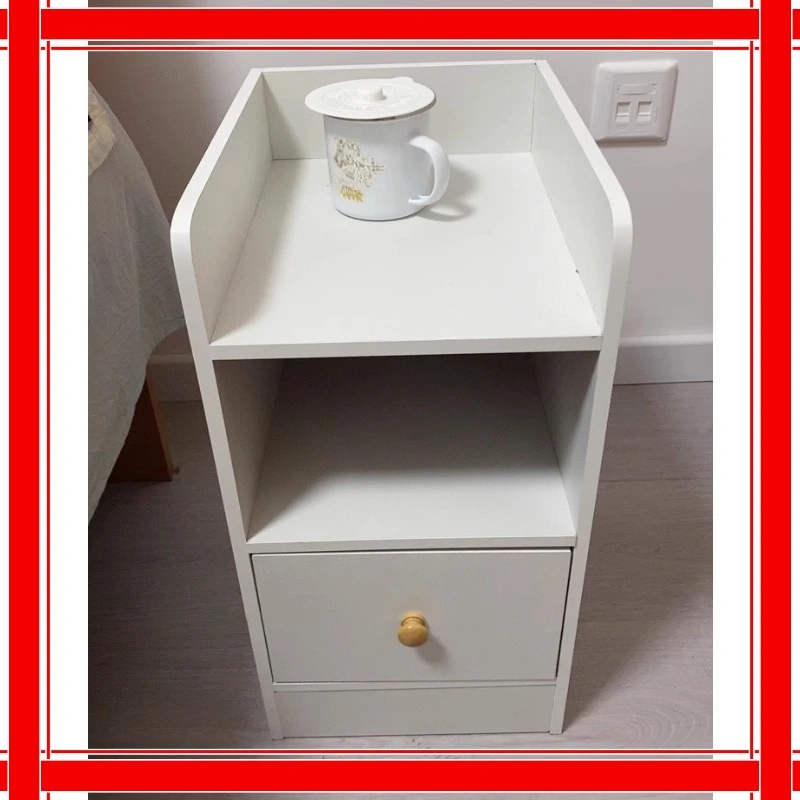 

Nightstands 2 Drawers Storage Shelf, Modern End Tables Farmhouse Wood Bedside Table for Living Room and Bedroom Furniture