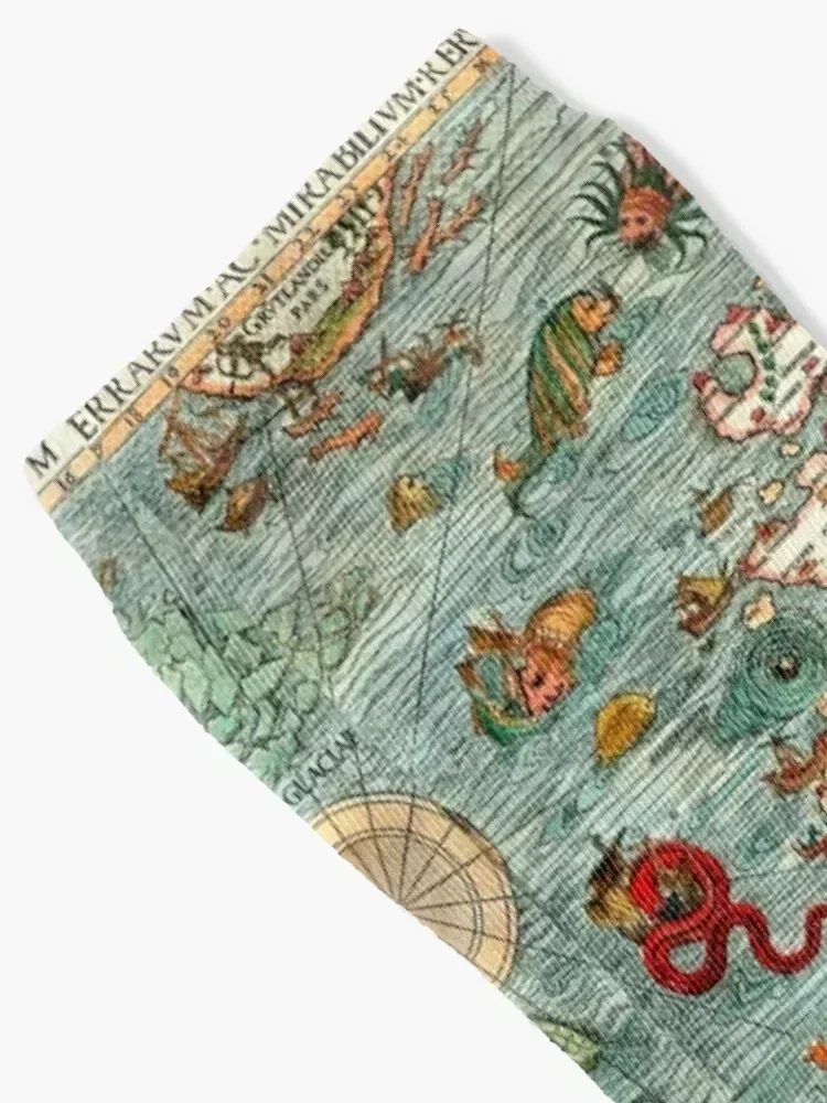 Carta Marina, map of Scandinavia by Olaus Magnus - 1539 Socks hiphop anti-slip hockey christmas gift Designer Man Socks Women's