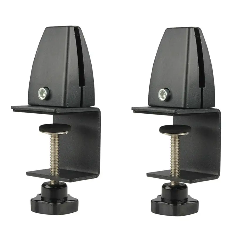 A26F 12 Pcs Office Desk Divider Clamp Privacy Screen Clip Holder Bracket Screen Baffle Clamp Partition for Table Black
