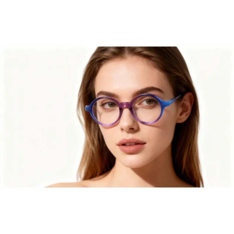 

Handmade Acetate Round Glasses Frame Trendy Retro Fashion Unisex Acetate Eyeglasses Frame for Men And Women