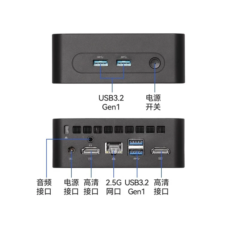 كمبيوتر إنتل 12 صغير ، بحيرة N100 ، 8G ، DDR5 ، M.2 ، GB ، SSD ، WiFi ، BT4.2 ، Win10 ، أوبونتو ، 4K ، HDMI