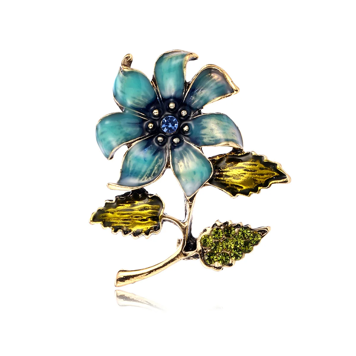 

Retro Alloy Oil-dripping Flower Brooch For Ladies, Elegant Chinese Trend Brooch, Cheongsam And Hanfu Brooch, Party Gift