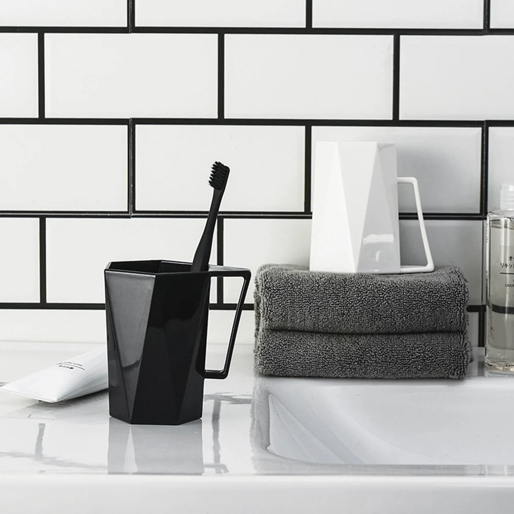 

Eco friendly Handled Cups for Toothbrush Beverage Breakfast Multi use PP Simple Design Easy Clean Home Office Travel
