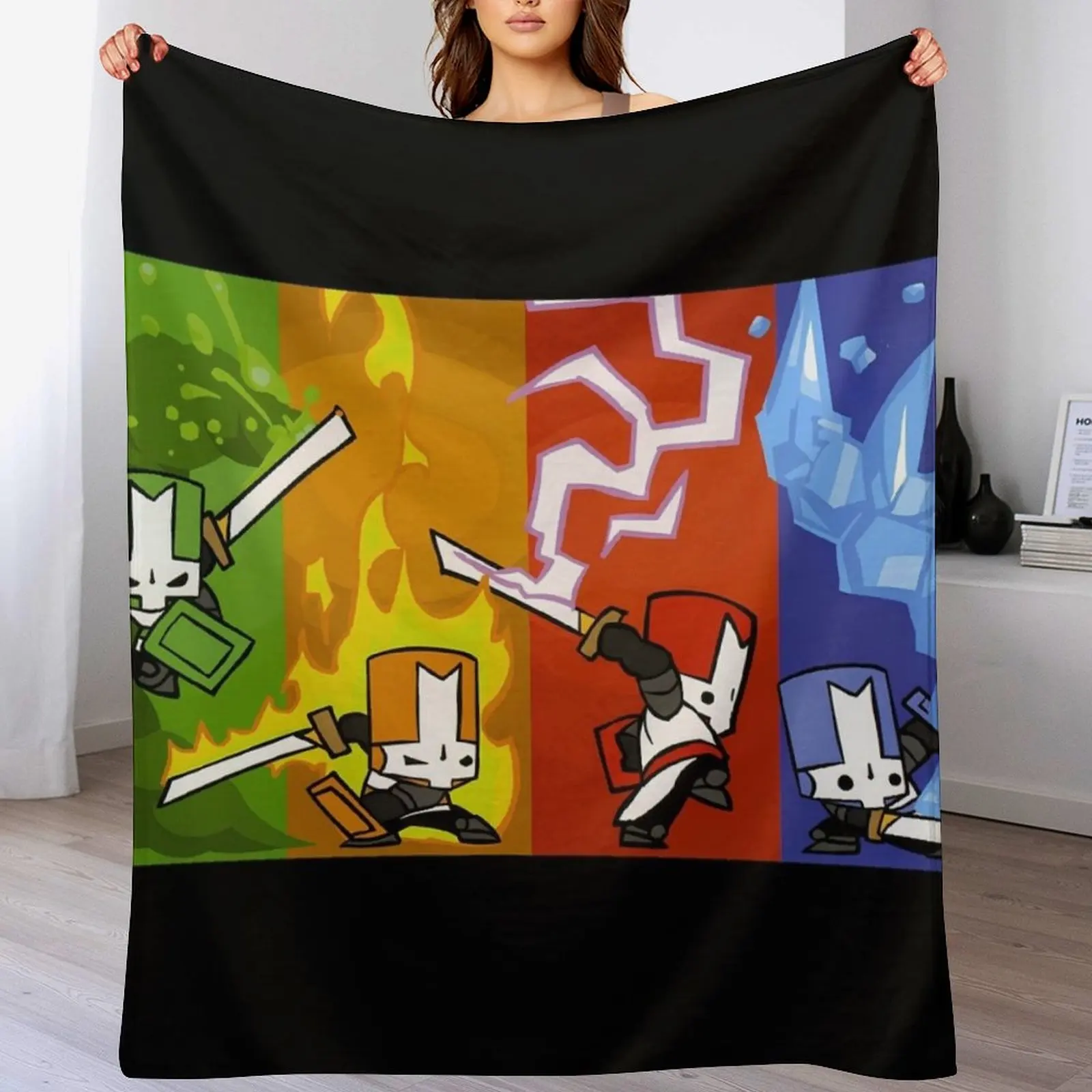 

Castle Crashers Throw Blanket Quilt Decoratives Picnic Blankets For Baby Blankets
