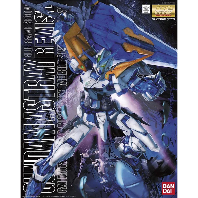 Bandai Original Gundam Model Kit Anime Figure MG 1/100 Gundam Astray Blue Frame Second Action Figures Toys Gifts for Kids