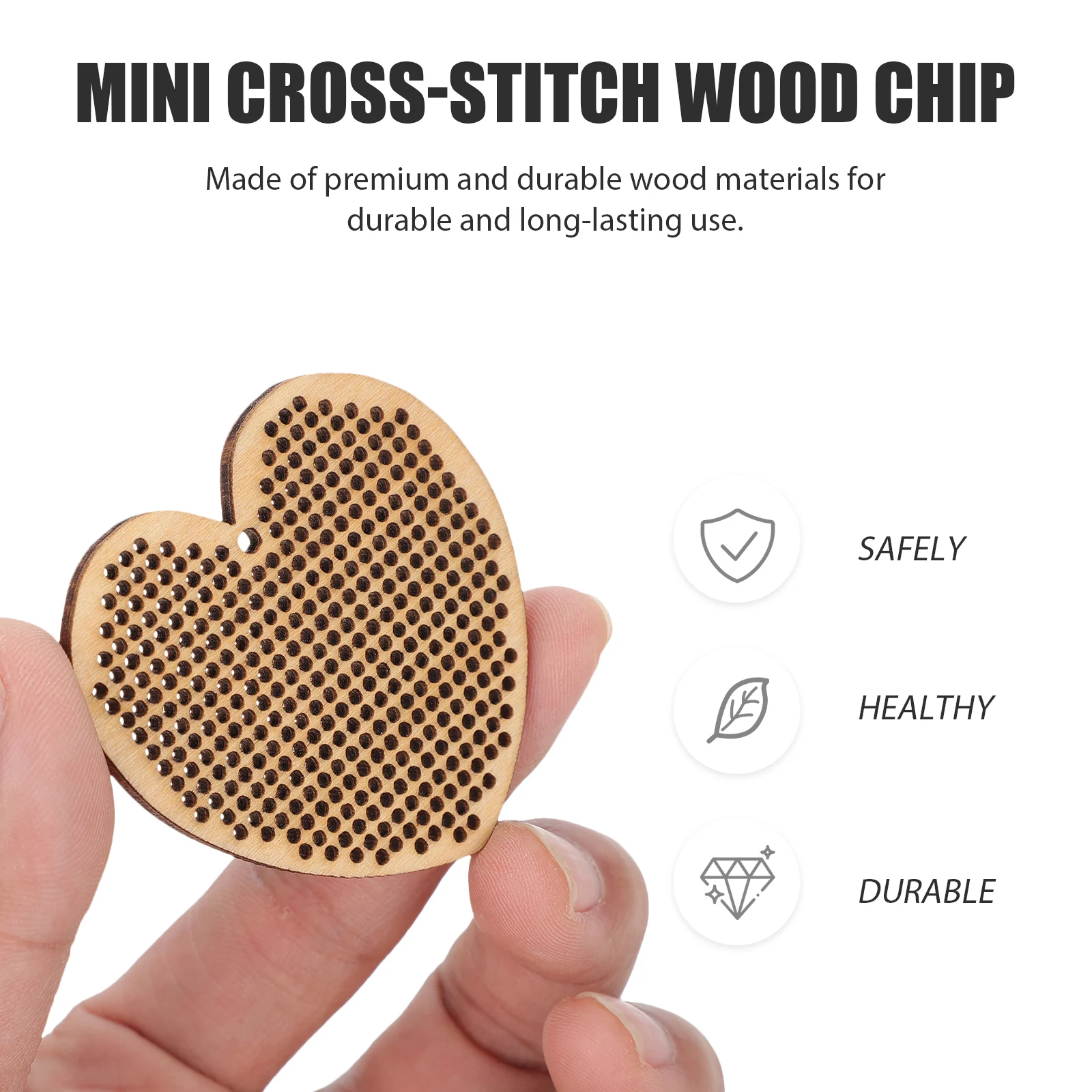 

5 Pcs Mini Cross Stitch Wood Chips Embroidery Kit Pedant Bookmark Wooden Animal Pendant Hanging Slices Christmas Painting Tag