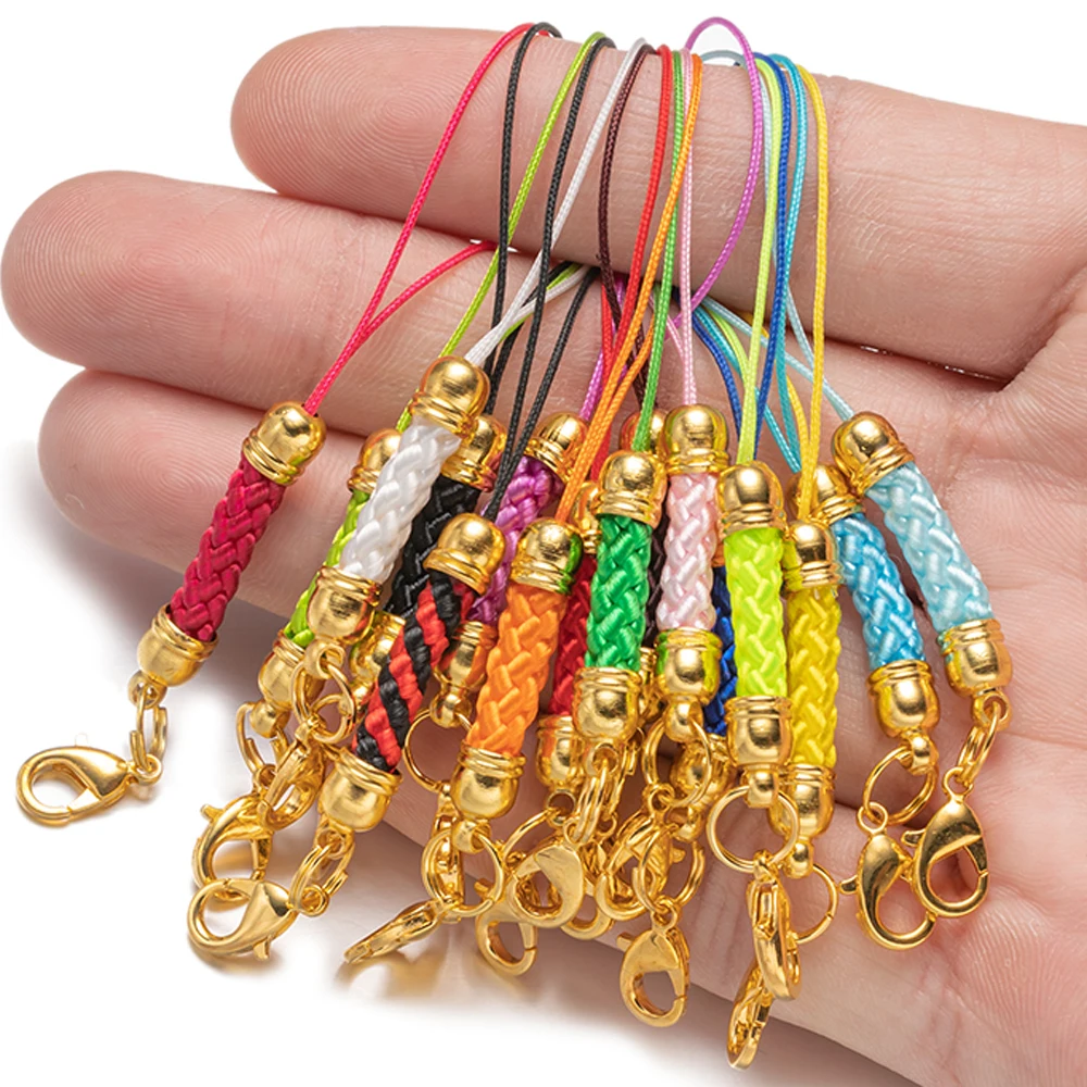 10/20pcs Keychain Rope with Lobster Clasp Jump Rings Lanyard Lariat Strap Cord For DIY Keyring Pendant Jewelry Making Supplies view 2