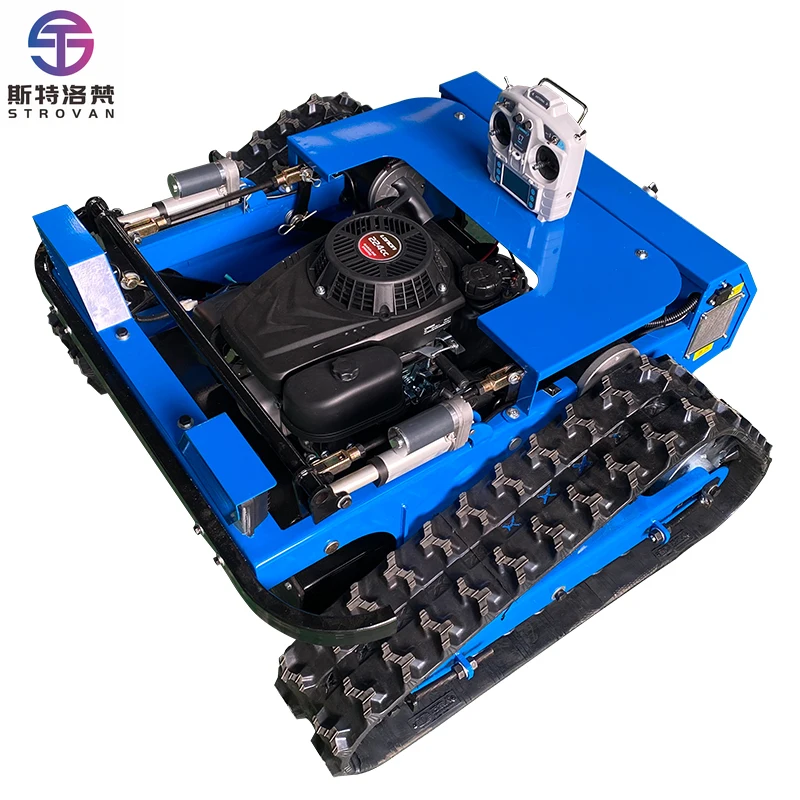STLF High Horsepower Remote Control Crawler Mower 550mm Professional Mowers Remote Robotic Lawn Mowers for Agriculture