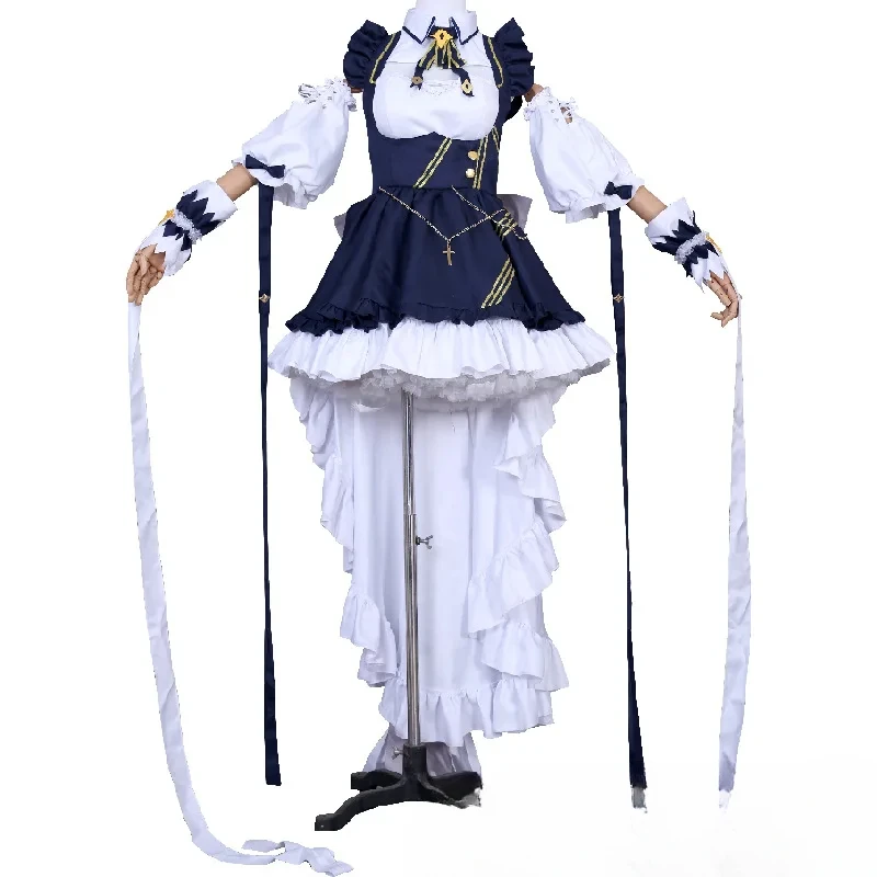 

Cheshire Cosplay Costume Azur Lane Cat Maid Girl Hms Long Dress Full Set Wig Halloween Xmas Coscos
