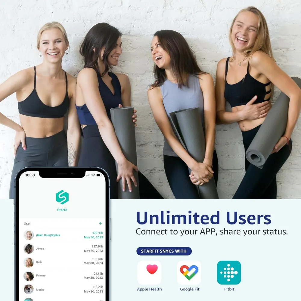 대형 디스플레이, 체지방 및 심박수 측정 기능을 갖춘 무선 디지털 욕실 체중계