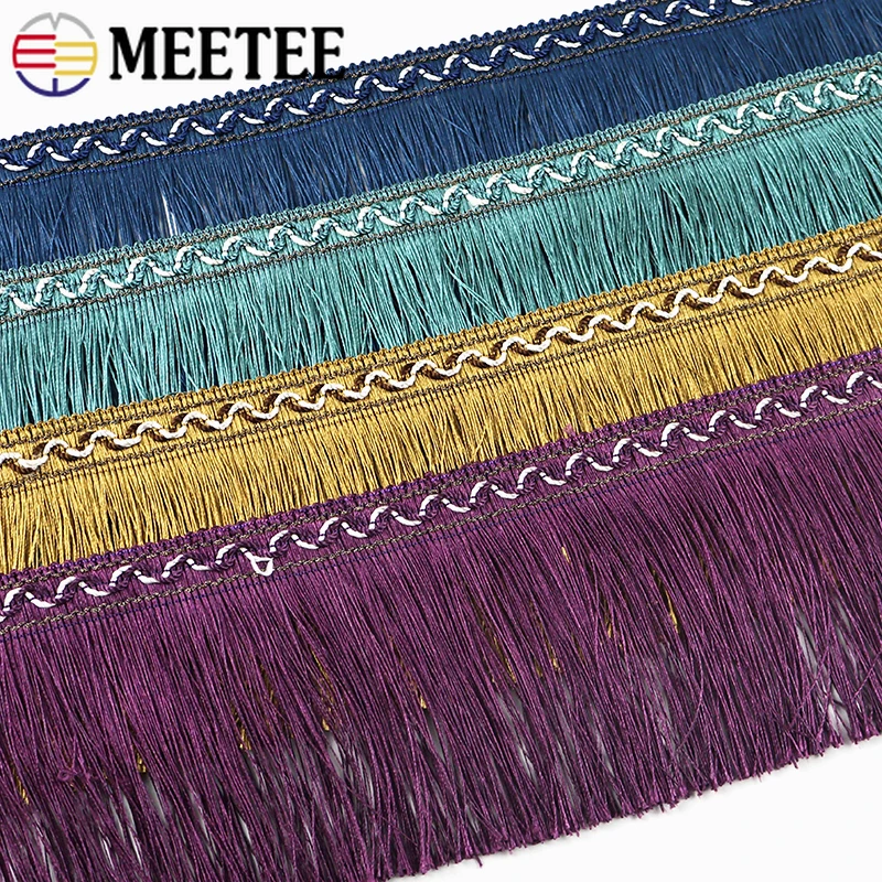 

2/5Meters Meetee 13cm Curtain Tassel Fringe Trim Lace Ribbon for Window Decorative Trimmings Stitching DIY Sewing Accessories