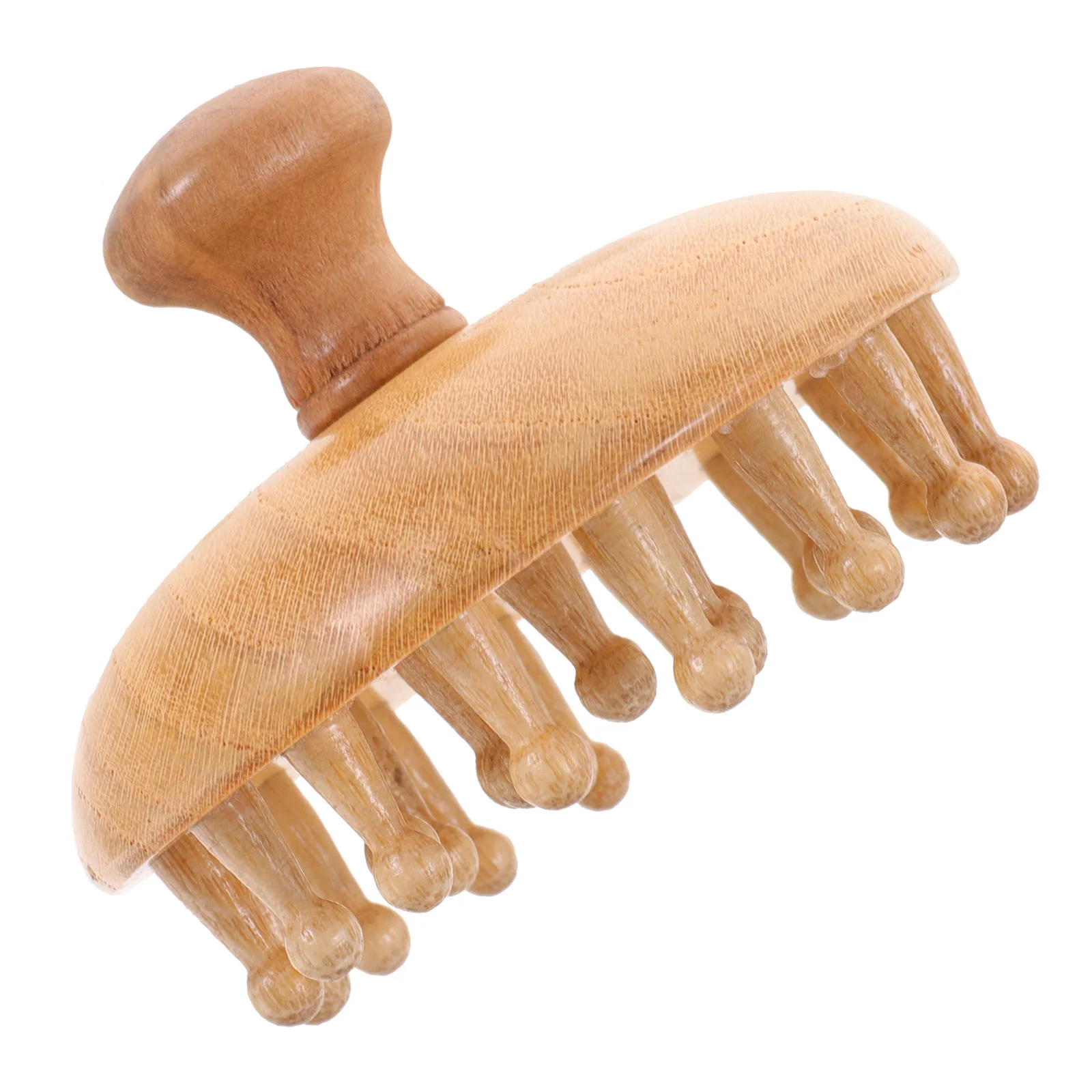 

Scalp Scrubber Beech Massage Comb Sandalwood Anti-static Head Acupoint Massager Crimper Hair Tool