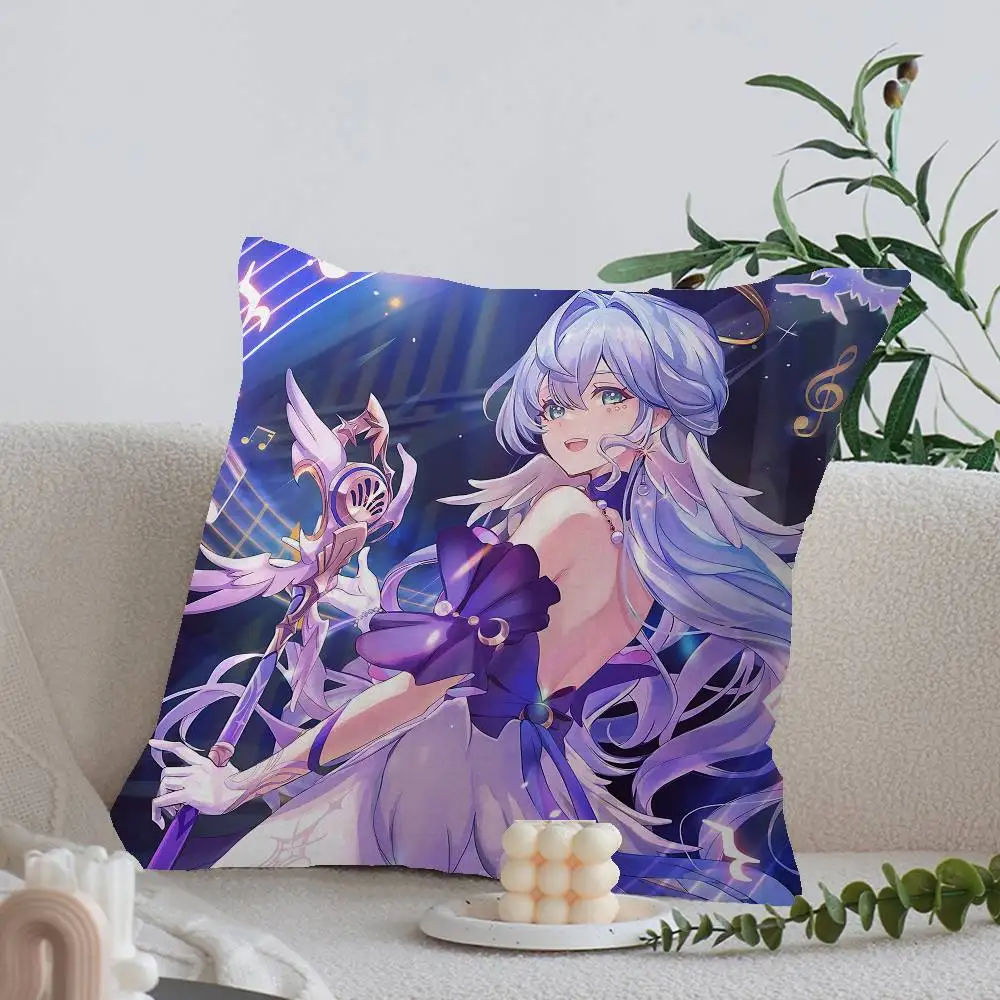 Game Honkai Star Rail ROBIN Maple Design Cushion Cover Happy Autumn Harvest decor Holiday Decorati Pillow Cover