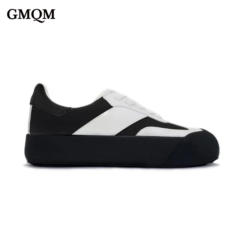 

GMQM Women's Casual Sneakers New 2023 Comfortable Sport Vulcanized Shoes Students Streetwear Vulcanized Shoes Flats Big Size 44