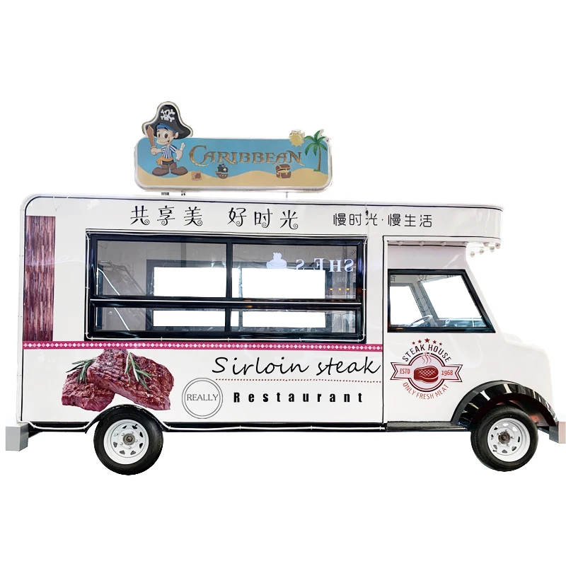 Electric Food Cart Mobile Caravan Kitchen Truck Commercial Street Snack Vending Equipment Coffee Hot Dog Trailer