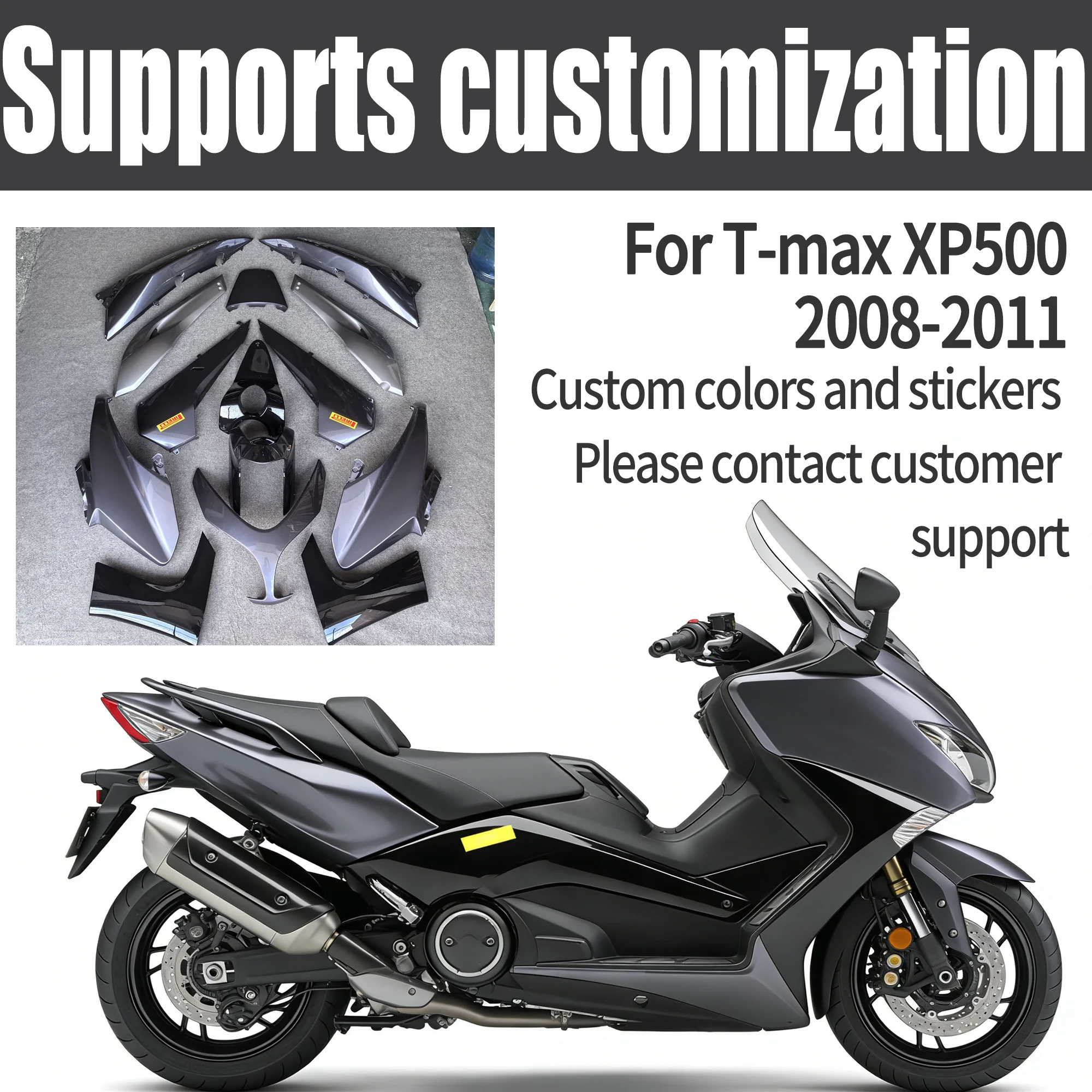 

Комплект обвесов (фарингов) для мотоциклов Yamaha T-MAX500 XP500 2008-2011 (2009, 2010) TMAX500 TMAX 500 ABS