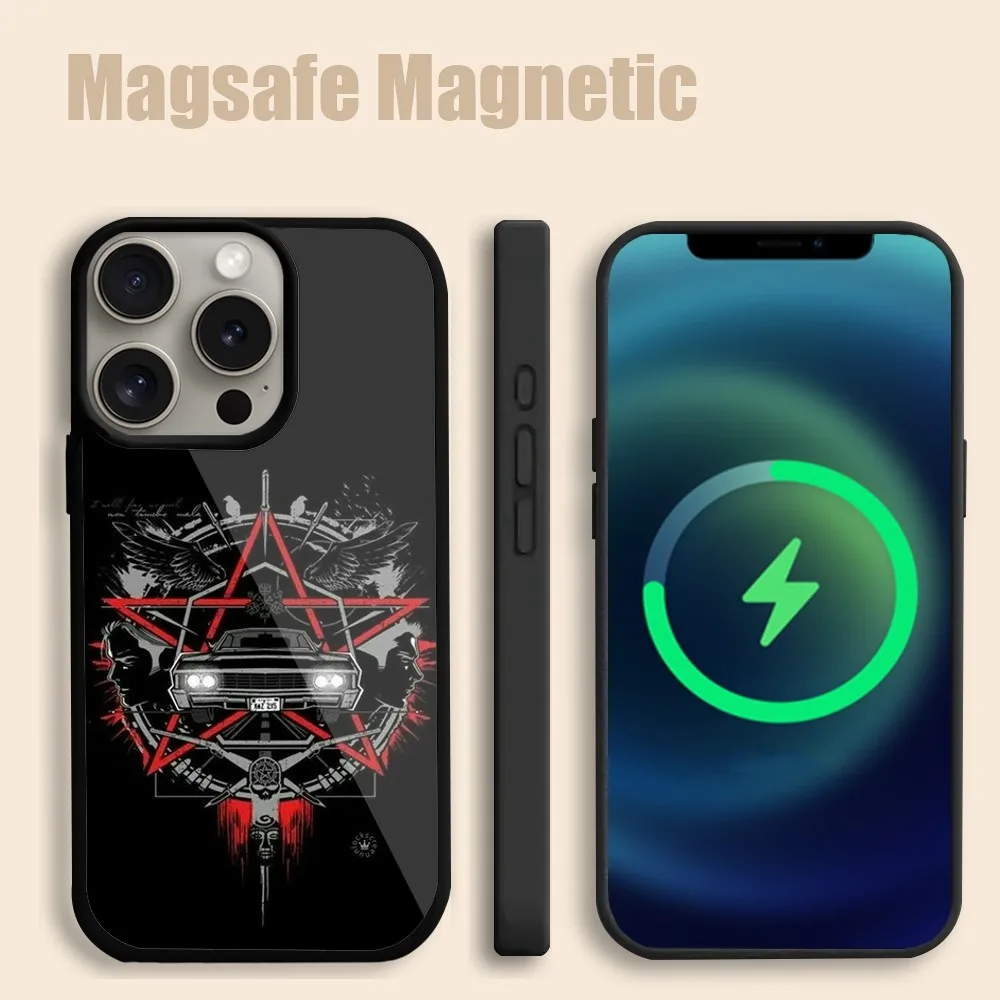 Supernatural TV  Phone Case For iPhone 15 14 13 12 11 Pro Max Plus Magsafe Magnetic Wireless Charging Cover