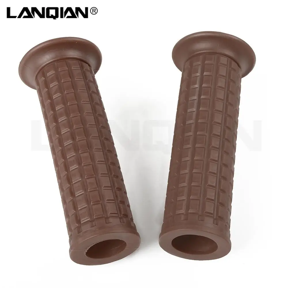 7/8 "22ซม.รถจักรยานยนต์ Hand Grips Retro จับสายยาง Gel Grip สำหรับ GTS 300 Street Scrambler Moto Guzzi