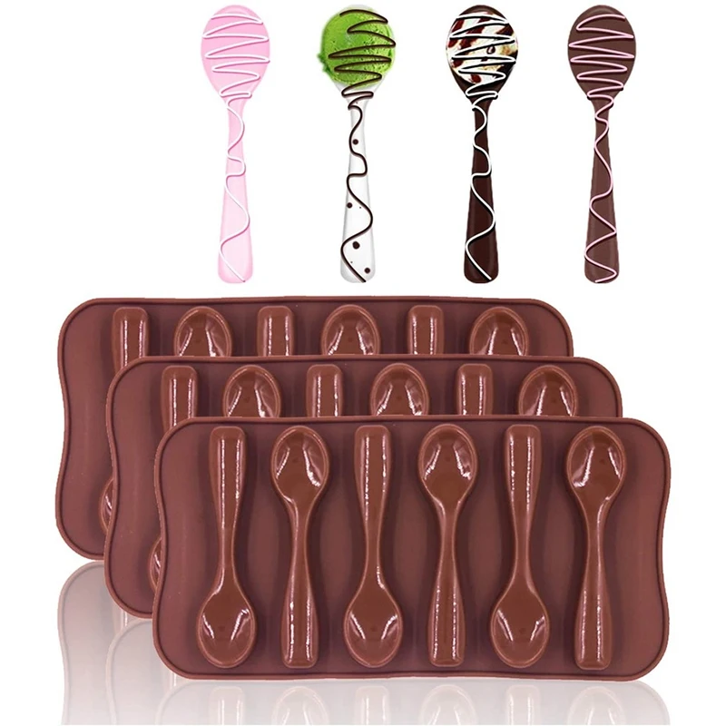 Spoon Shaped Chocolate Mold DIY UV Resin Tableware Cake Handmade Clay Party Cupcake Decoration