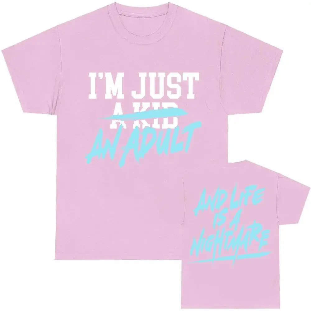 Sommer Y2k Hip-Hop T-Shirts 'I'm Just A Kid' T-Shirt SIMPLE PLAN Design Grafik-T-Shirts Lässige Loose-Fit Streetwear Print Merch Top Unisex – Detail 5