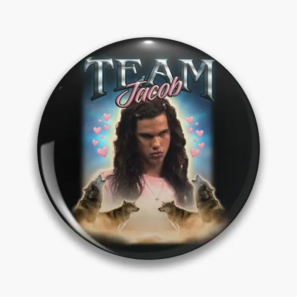 Team Jacob Cursed Fan Collage  Soft Button Pin Brooch Decor Collar Cute Women Hat Badge Jewelry Creative Metal Lapel Pin Cartoon