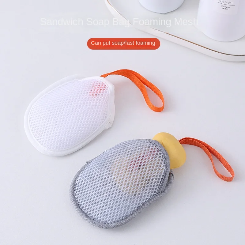 1~8Pcs New Foaming Soap Bag Net Mesh Massage Exfoliator Pouch Bathing Bubble Maker Cleaning Tool image 6