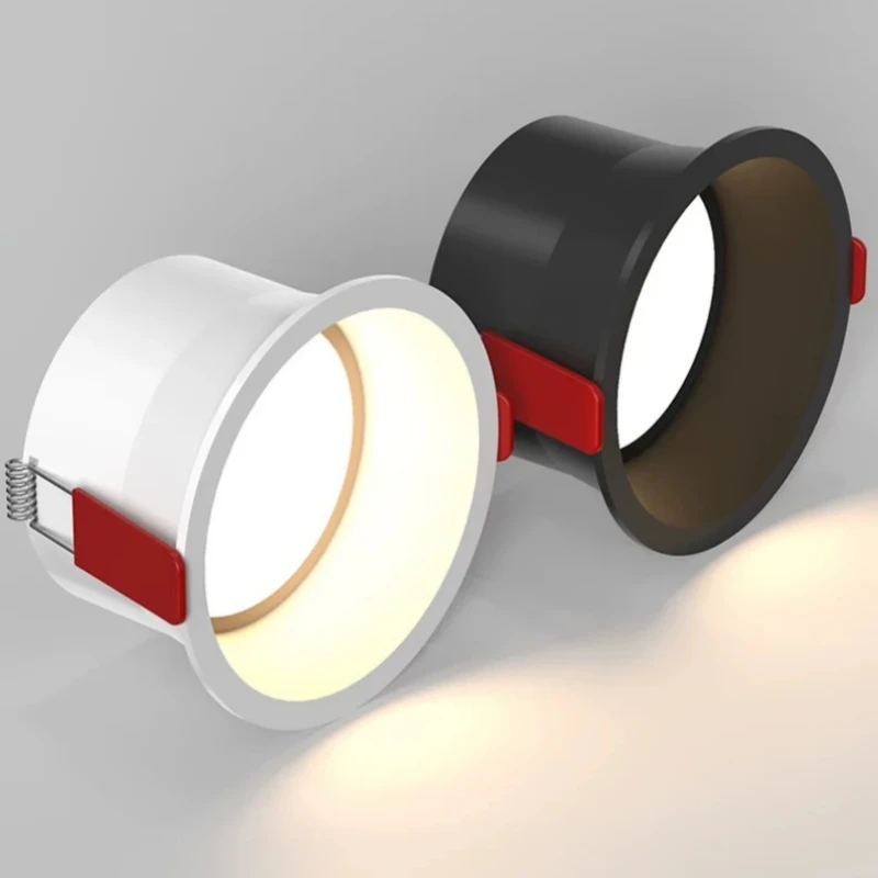 Frameless Angle Adjustable Recessed LED Downlight 9W 12W 15W 20W Dimmable Deep Brightness LED Spotlights Ceiling Lighting