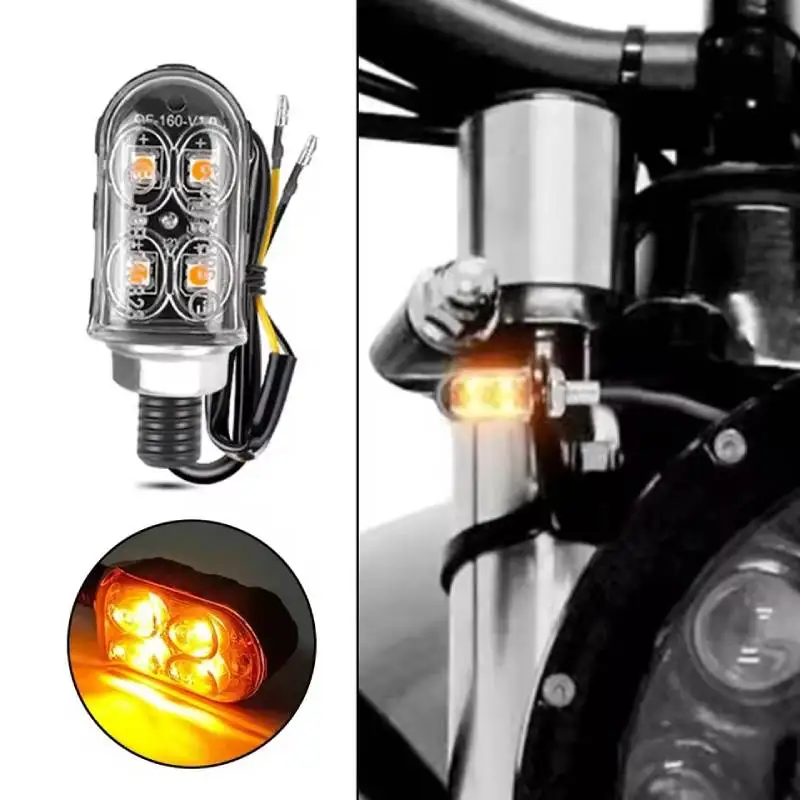 

Для мотоциклов Honda, Yamaha, Kawasaki: 12В светодиодные мини-поворотники, мигающие светодиодные фонари, задний указатель поворота, стоп-сигнал.