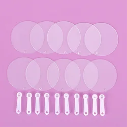 50Pcs 5cm Cute Mini Transparent Blank Fan Child Kids DIY Art Fan Wedding Birthday Party Favors Girlfriend Boyfriend Ideas Gift