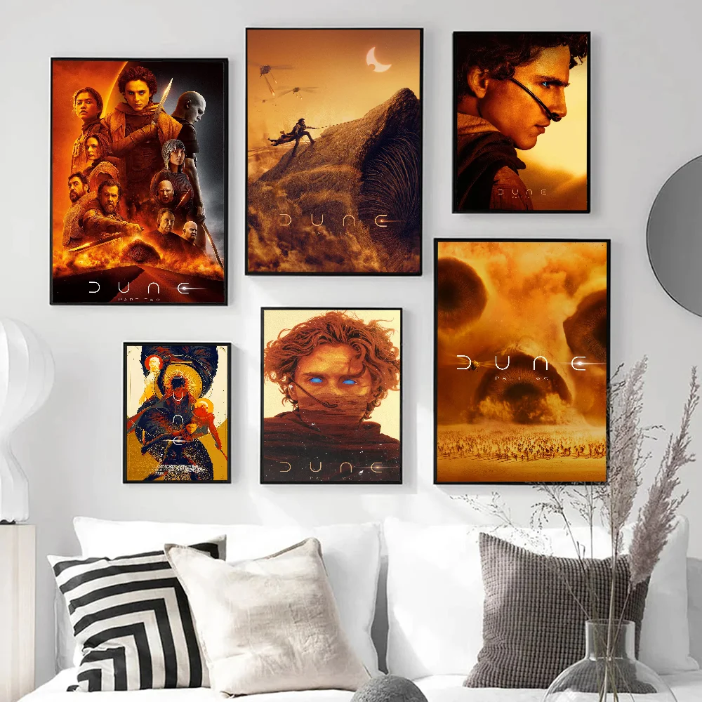 الكثبان الرملية الجزء 2 2024 فيلم الخيال العلمي الفيلم الكلاسيكي الملصقات HD جودة ملصق جدار الفن اللوحة دراسة الشمال ديكور المنزل