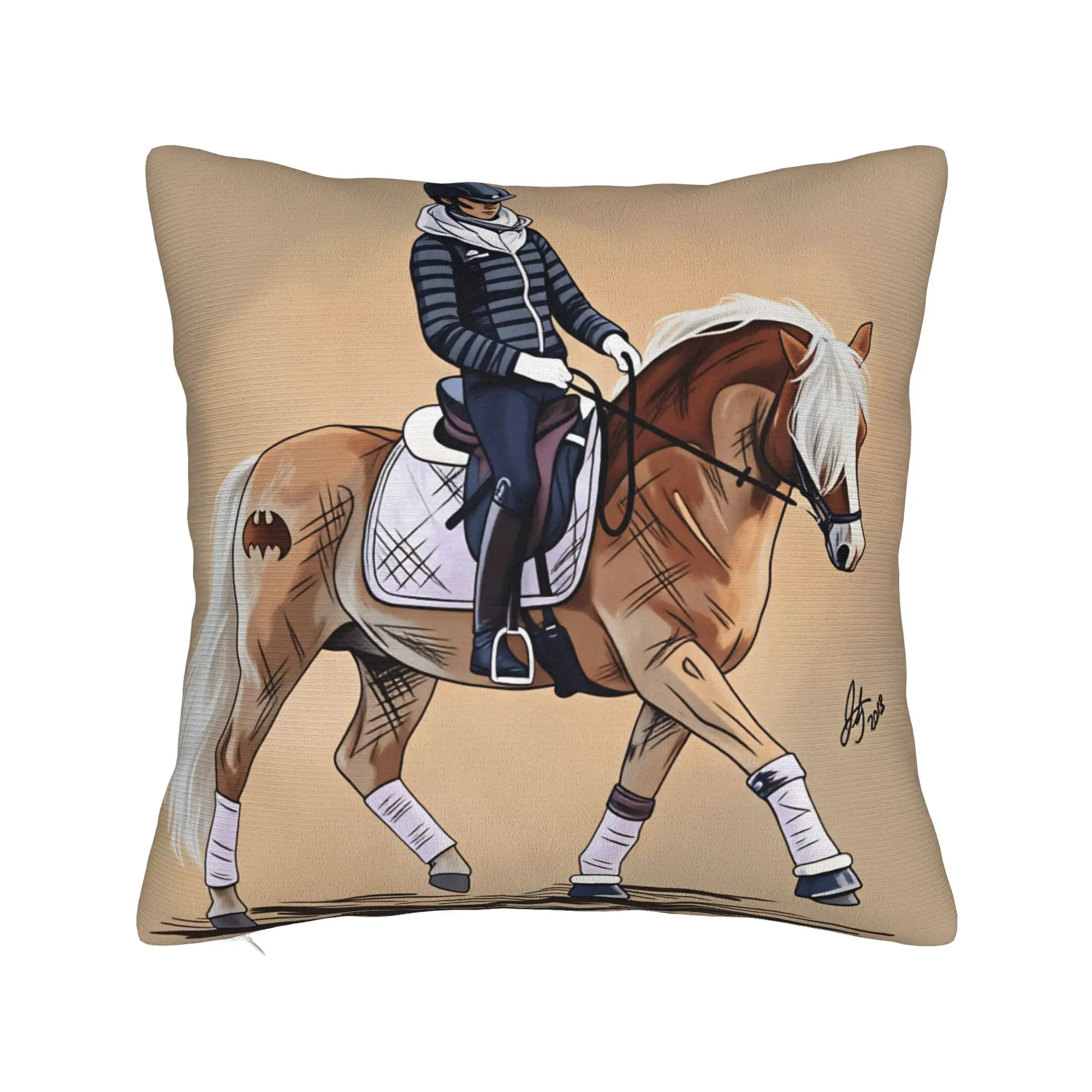 Pillow Case Equestrian Graphic  Pillow Cover For Sofa Car Home Decor Fashion Pillowcases