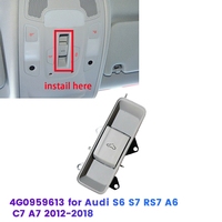 Gray Panoramic Sunroof Switch Button 4G0959613 For  S6 S7 RS7 A6 C7 A7 2012-2018 Overhead Sunroof Control Button