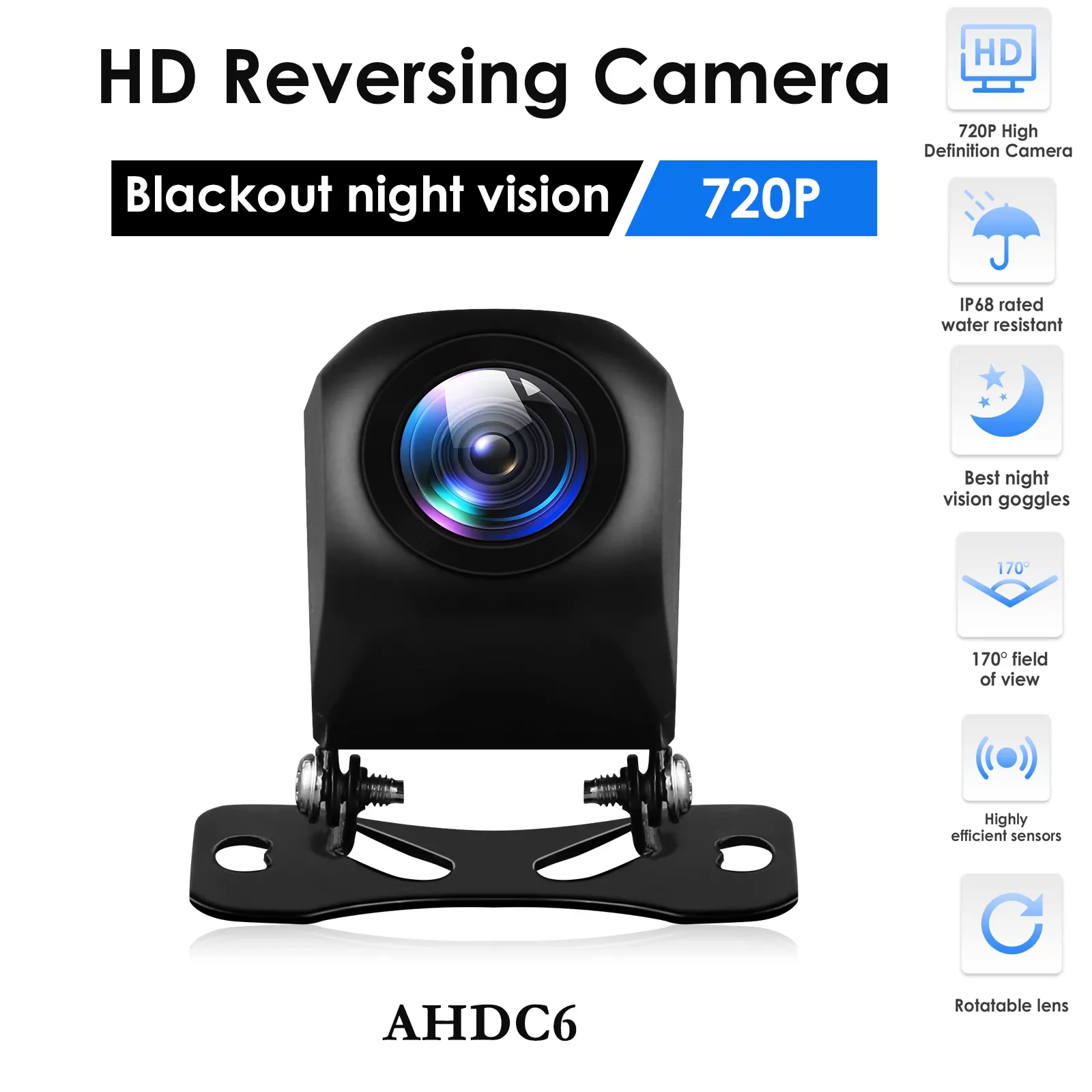 AHD Camera Packing Assistance Night Vision Auto Parking Reverse Camera adjustable bracket Universal for Hizpo Brand Multimedia