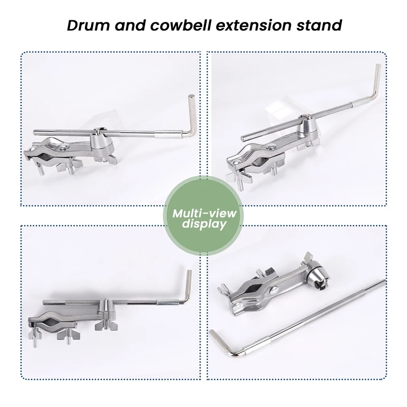 Drum Extension Clip Quick Release Mounting Accessories Universal Support Stand Cowbell Mount Bracket Drum Clamp