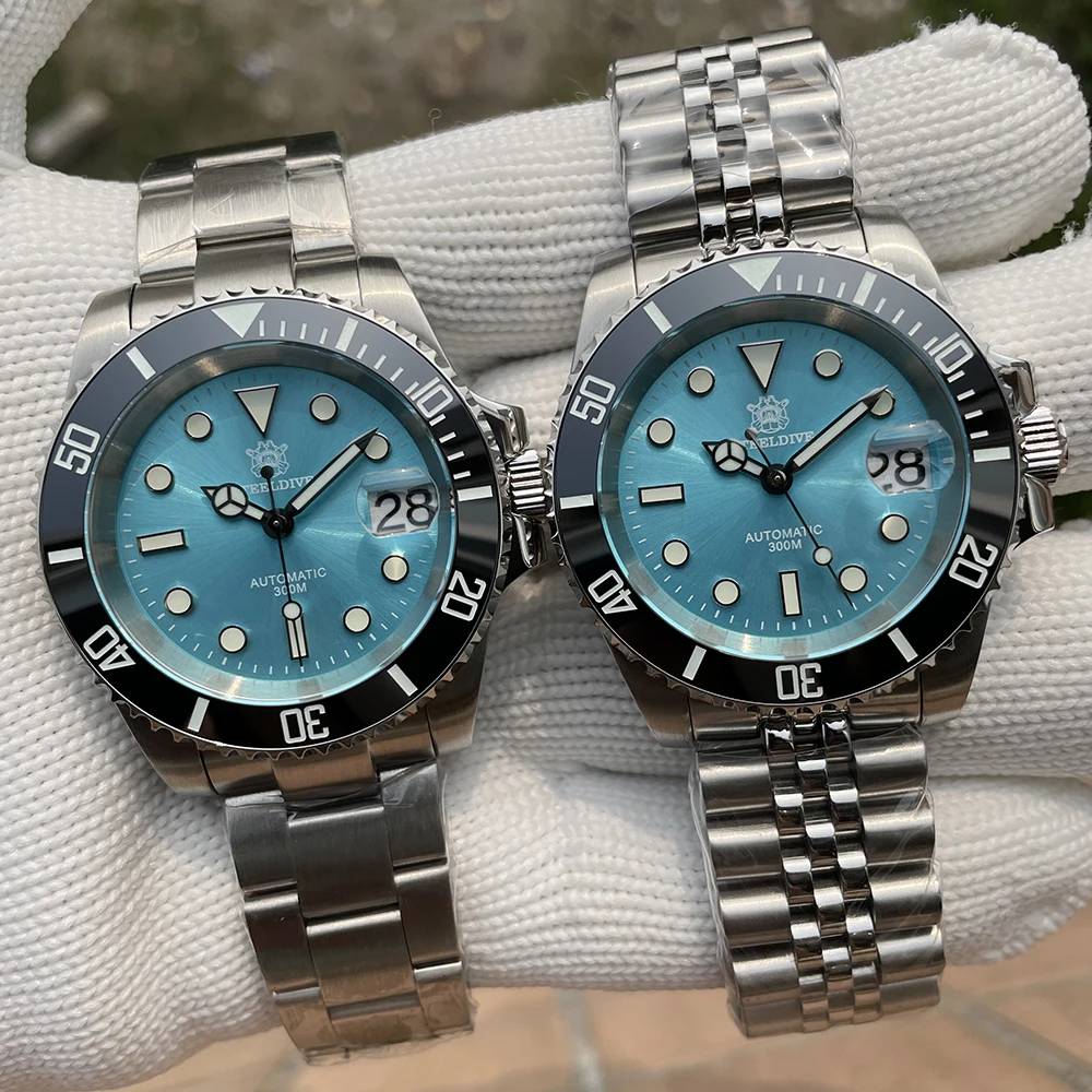 SD1953 New Arrival Turquoise Dial Ceramic Bezel 41MM 300M Waterproof NH35 Automatic Dive Watch for Men