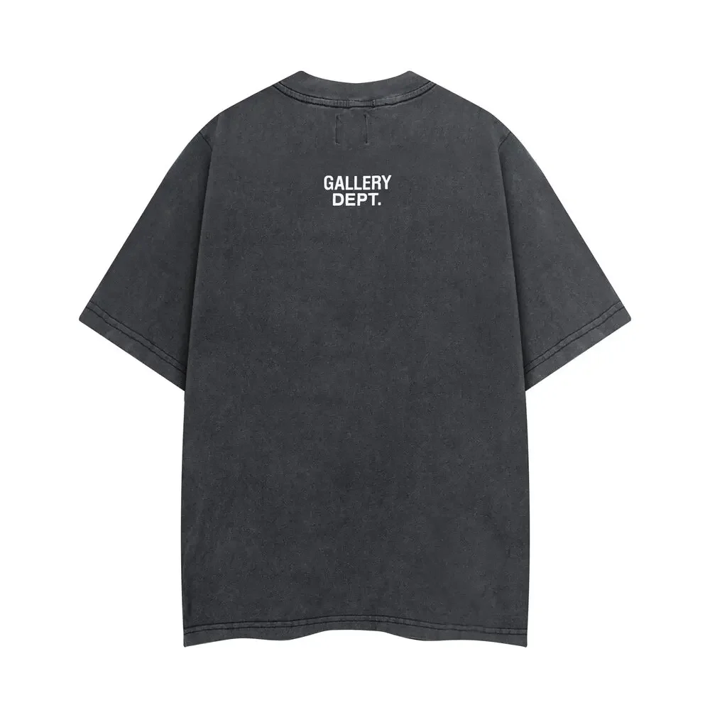 Gallery Dept ATK letter print cotton T-shirt summer washing water old loose round neck short sleeve