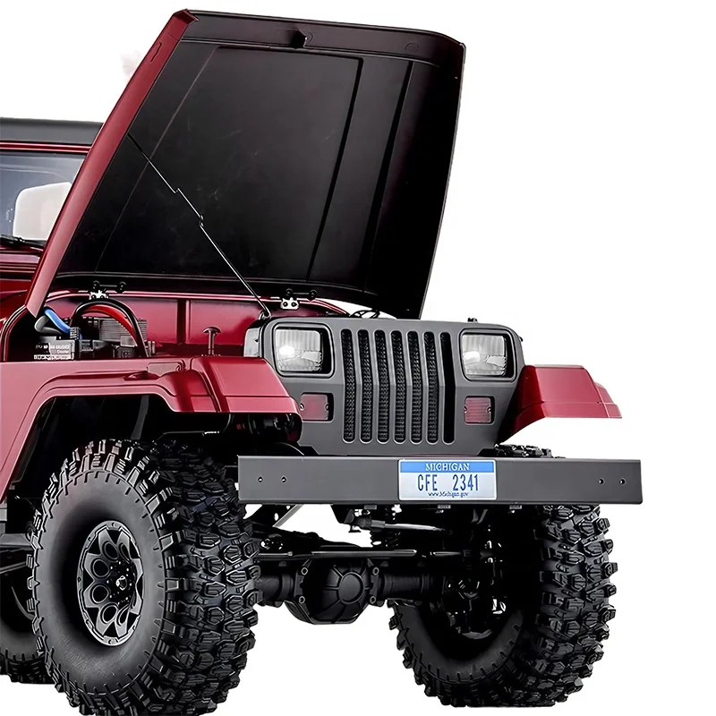 Rochobby fms 1/10 roc11033 4wd 4x4 sistema de iluminação led off road 1 10 escala 2.4g controle remoto rc crawler para brinquedo de presente de aniversário