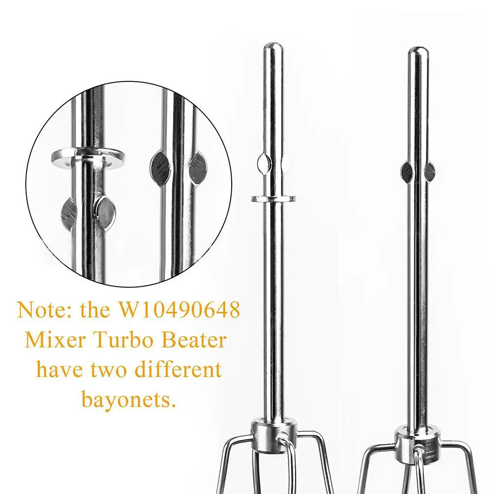 2 buah untuk Kitchenaid W10490648 Hand Mixer Beaters