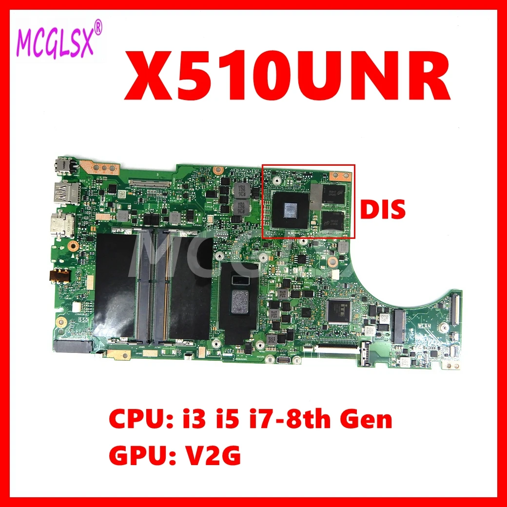 Imagem -02 - Placa-mãe para Asus X510unr X510un X510ua X510uao X510uf X510uar S510un S5100u X510uno F510u Vm510ua Mainboard