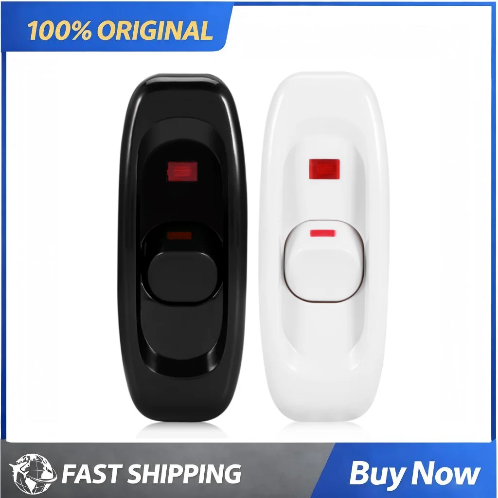 Cabo de lâmpada de mesa liga/desliga em linha AC 250V 10A (com indicador LED) operação rápida saída estável adequada para lâmpadas de espelho/lâmpada de parede