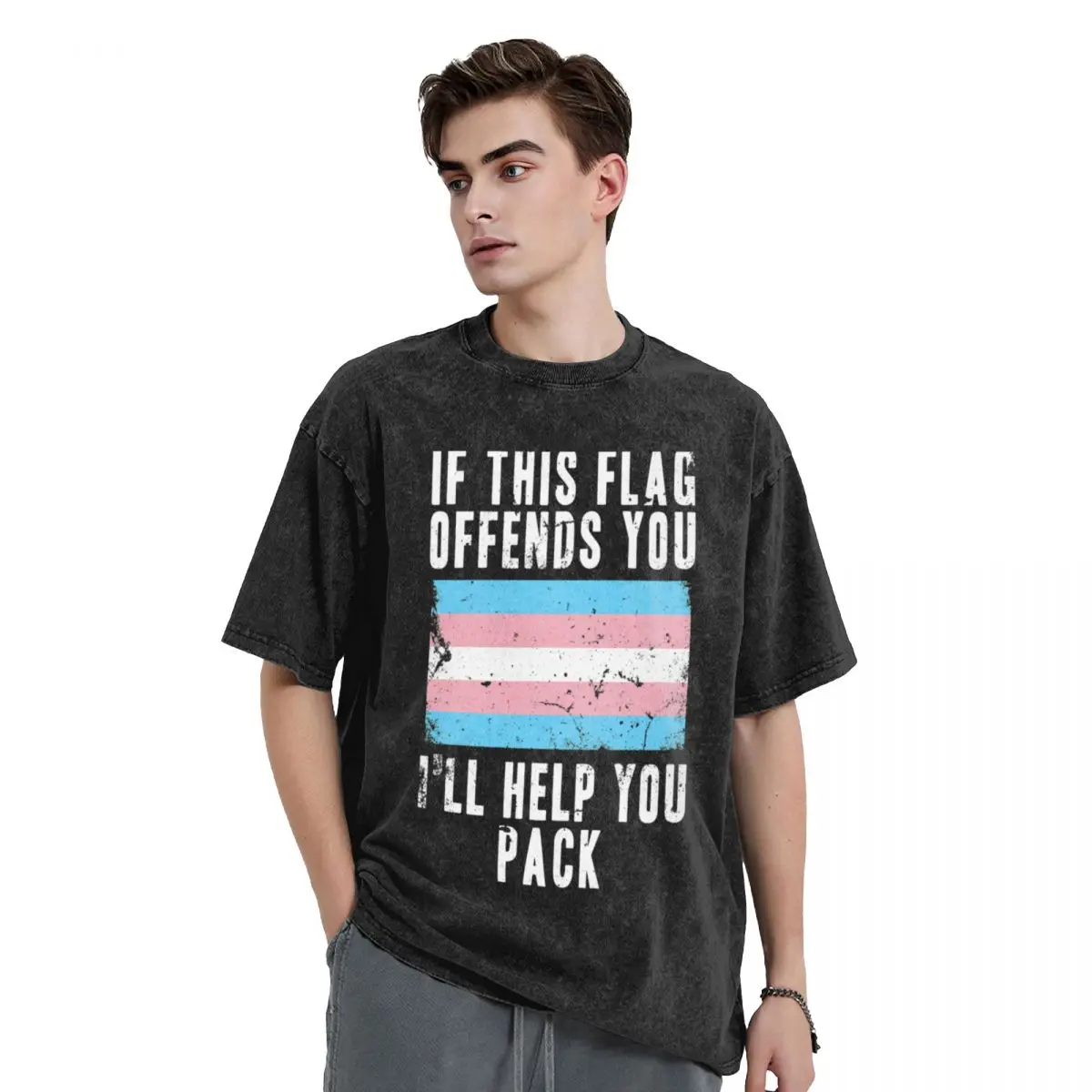 

If This Flag Offends You I'll Help You Pack Trans Flag T-Shirt animal prinfor boys for a boy sweat shirts, men