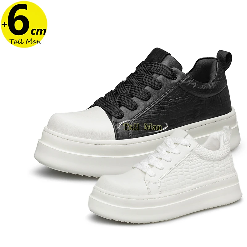 

Chunky Sneakers Men's Elevator Oxford Shoes Height Increase Insoles 6CM Plus Size 38-44